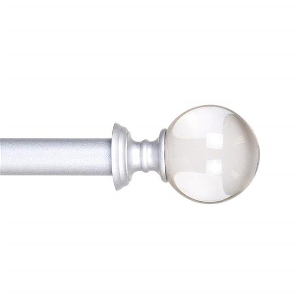 Bedford Homes Bedford Homes 63A-23385 Crystal Ball Curtain Rod; Rubbed Silver - 0.75 in. 63A-23385